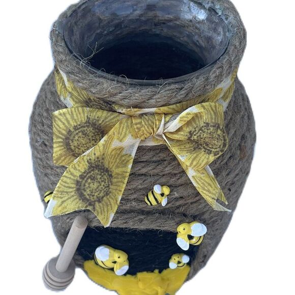 Hand Decorated Beehive Vase -1-27 - Picture 4 of 5